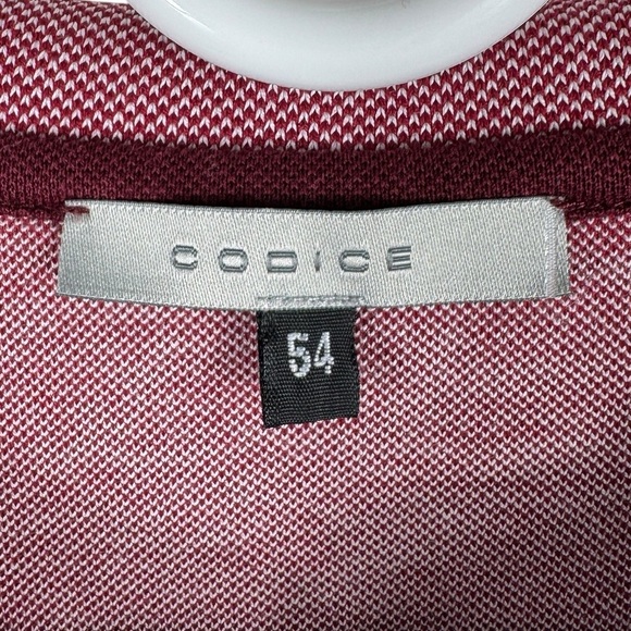 Codice Raspberry Mercerized Cotton Zip Polo, Size 54 - Picture 5 of 10